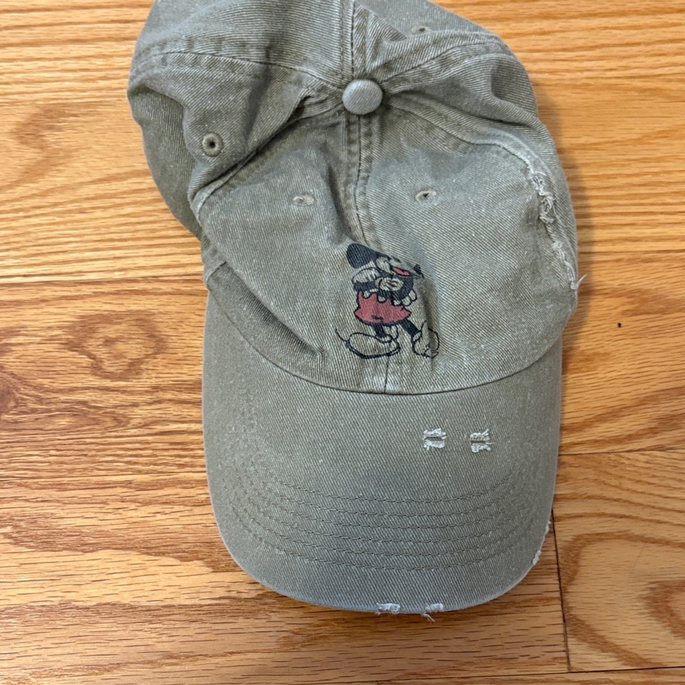 Men's Olive Green Cartoon Character Hat